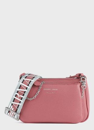 Подвійна сумка emporio armani black рожевого кольору  🔥sale🔥