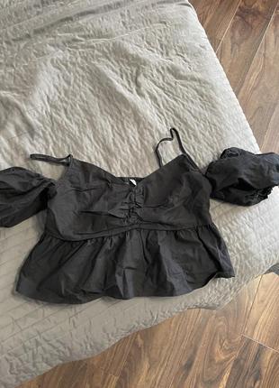 Лляний топ h&m m-l