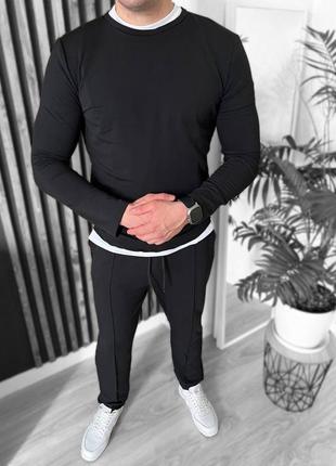 Чоловічий трикотажний костюм світшот та штани       121