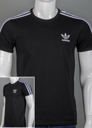 Футболка adidas чоловіча унісекс, чорна футболка адідас, чоловіча футболка, спортивна футболка, футболка, футболка чорна1 фото