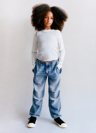 Джинсы-парашуты для девочки от zara