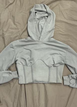 Корсетное укороченное худи