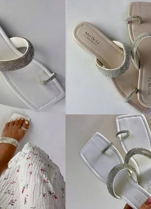 Шльопанці нарядні жіночі з камінням