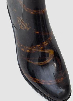 Сапоги резиновые женские, цвет черно-коричневый, 243001-2302 фото