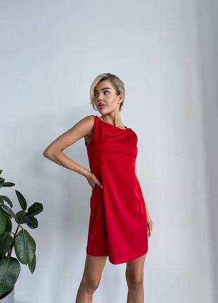 Базовое платье по фигуре из костюмной ткани, короткое платье, 454