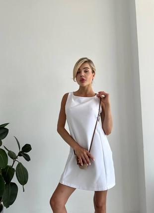 Базовое платье по фигуре из костюмной ткани, короткое платье, 454