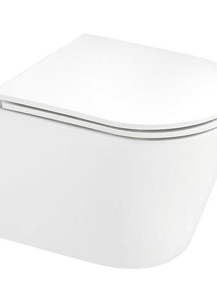 Унитаз подвесной qtap scorpio безободковый ultra quiet с сиденьем soft-close qt1433053euqw