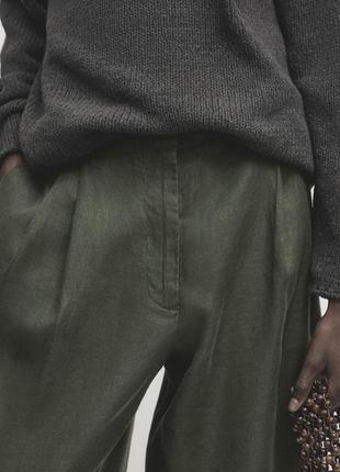 Лляні брюки massimo dutti