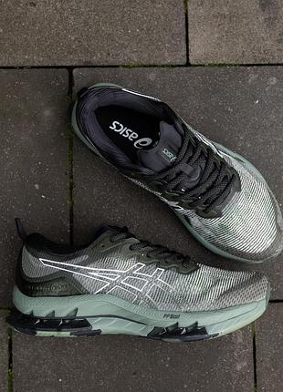 Кроссовки мужские зеленые asics gel kinsei blast удобные летние кросы асикс...