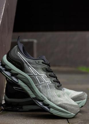 Кроссовки мужские зеленые asics gel kinsei blast удобные летние кросы асикс...
