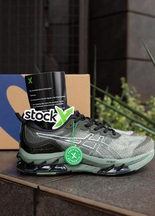 Кроссовки мужские зеленые asics gel kinsei blast удобные летние кросы асикс...