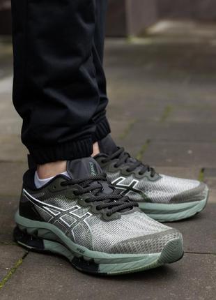 Кроссовки мужские зеленые asics gel kinsei blast удобные летние кросы асикс...