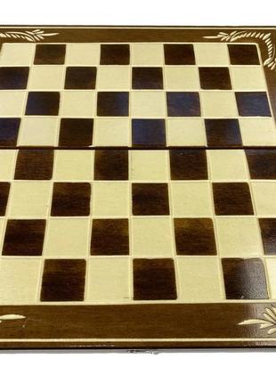 Шахматы, шашки, нарды, шахматная доска для игор 3 в 1 из натурального дерева размер 32х32 см (m)5 фото