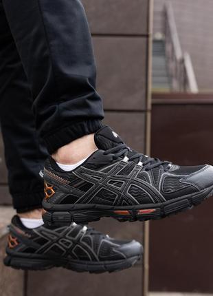 Кроссовки мужские черные gelkayano asics gel kahana 8 удобные летние кросы асикс качественная обувь для спорта на лето