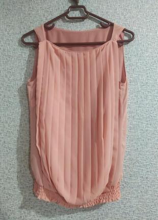 Шифоновая блуза розовая размер s