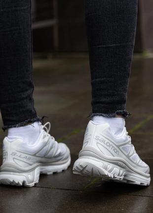Кроссовки женские бежево белые salomon lab xt 6 брендовые удобные летние кросы стильная обувь на лето саломон8 фото