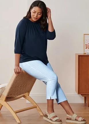 Штани tchibo блакитні в білу клітинку 40 євро 75235119