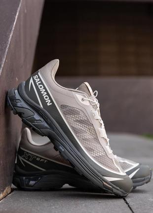 Кроссовки мужские бежевые salomon s lab xt 6 ft удобные качественные кросы на лето стильная обувь саломон5 фото
