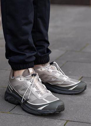 Кроссовки мужские бежевые salomon s lab xt 6 ft удобные качественные кросы на лето стильная обувь саломон2 фото