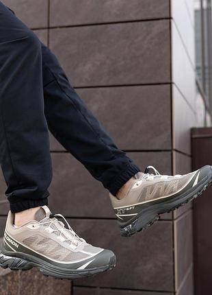 Кроссовки мужские бежевые salomon s lab xt 6 ft удобные качественные кросы на лето стильная обувь саломон