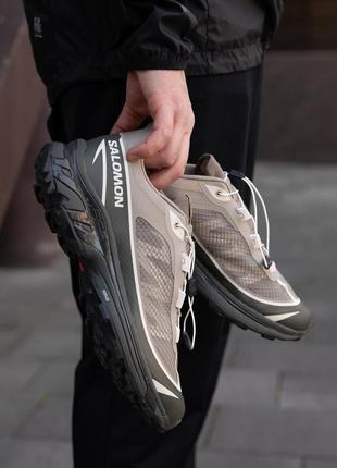 Кроссовки мужские бежевые salomon s lab xt 6 ft удобные качественные кросы на лето стильная обувь саломон4 фото