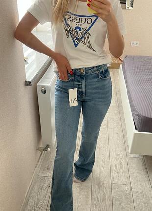 Джинси flare high waist zara/ джинси кльош zara
