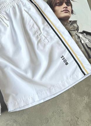 Плавательные шорты boss мужские белые пляжные короткие шорты для мужчин летние шорты...