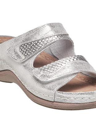Шлепанцы анатомические ledi anatomic 412 серебряные (серебряный, 36)
