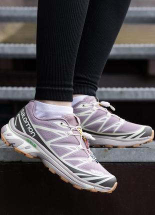 Кроссовки женские фиолетовые merino salomon lab xt 6 стильные летние кросы для спорта саломон удобная обувь на лето3 фото