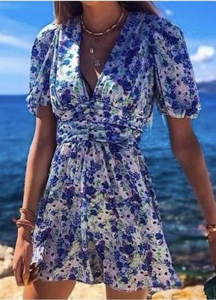 Гарна сатинова сукня-комбінезон zara на зріст макс 165см