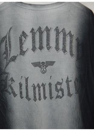 Мерчевая футболка "kilmister side" чёрно-серая от lemmy motohead6 фото
