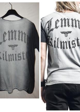 Мерчевая футболка "kilmister side" чёрно-серая от lemmy motohead5 фото