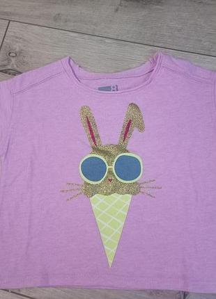 Футболка для девочки зайка