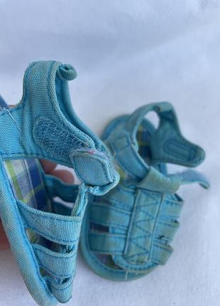 Босоножки из ткани стелька 11 см., сандалии, пинетки