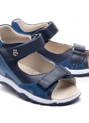 Босоніжки профілактичні для хлопчика (арт.leo-1083), theo leo (туреччина) (т.синій/синій, 24)