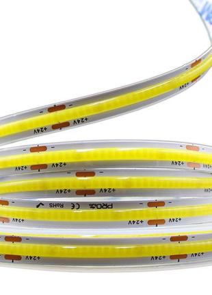 Світлодіодна led стрічка prolum™ 24v; сов; 480 led; ip20; series "pro", білий (5500-6000к)