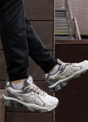 Кроссовки мужские белые asics gel quantum kinetic спортивные летние кросы асикс качественная обувь для спорта