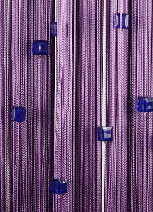 Штори нитки квадратний стеклярус 3х3 метри