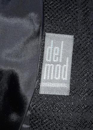1+1=3 фирменный темно-синий женский пиджак 45% шерсть del mod, размер 52 - 5410 фото