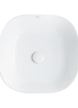 Раковина-чаша qtap kolibri 430х430х150 white с донным клапаном qt1011k396w