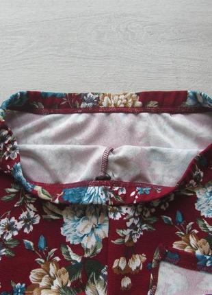 Красивая трикотажная юбка миди в цветочный принт3 фото