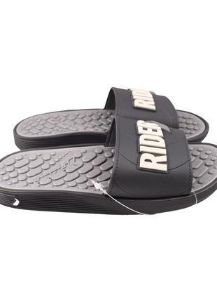 Шльопанці чоловічі rider чорні резинові, 47