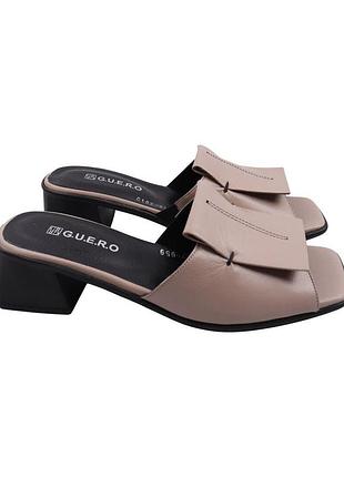 Шльопанці жіночі guero капучіно натуральна шкіра, 37