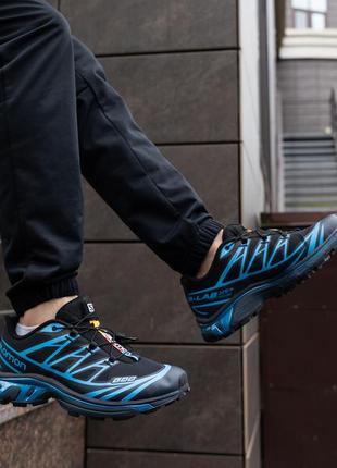 Кроссовки мужские черно синие salomon s lab xt 6 удобные качественные кросы на лето стильная обувь саломон