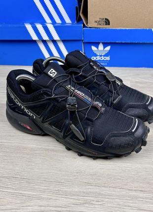 Кроссовки трекинговые salomon speedcross 4 черные сеточка мужские 40