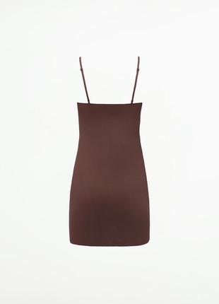 Моделирующее шоколадное платье в стиле снимс zara new2 фото