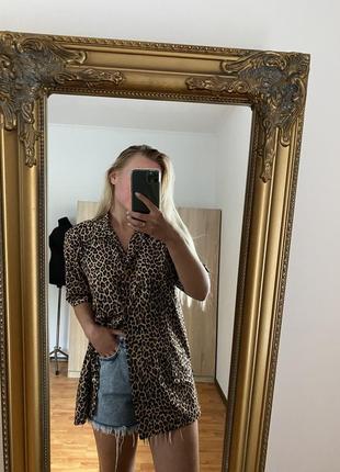 Леопардовая рубашка/футболка винтаж 🐆 очень стильная1 фото