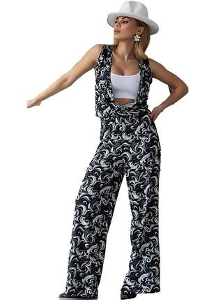 Комбинезон fb2-q138 xxl черно-белый (06399043), totalfit