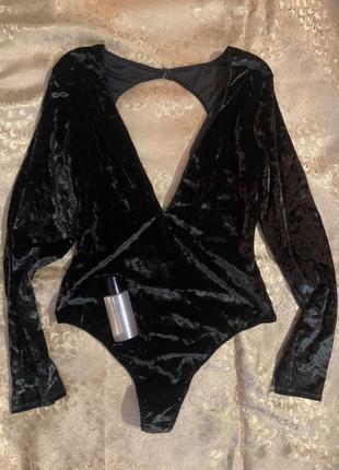 Боди victoria’s secret бархатное m/l черное