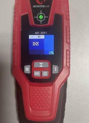 Детектор проводки, макс. глубина 10 см, цветной дисплей intertool mt-3091